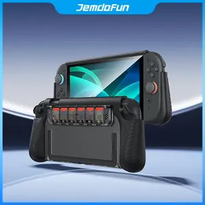 Switch2 Game Console Protective Case with Game Card Slot, Enhanced Grip and Kickstand, Custom Fit for Charging Access and Comfort