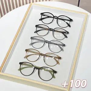 Women's Classic Vintage Round Frame Glasses, 5 Pack Plastic Eyewear, Fashion Lightweight Casual Reading Glasses for Daily Wear & Commuting