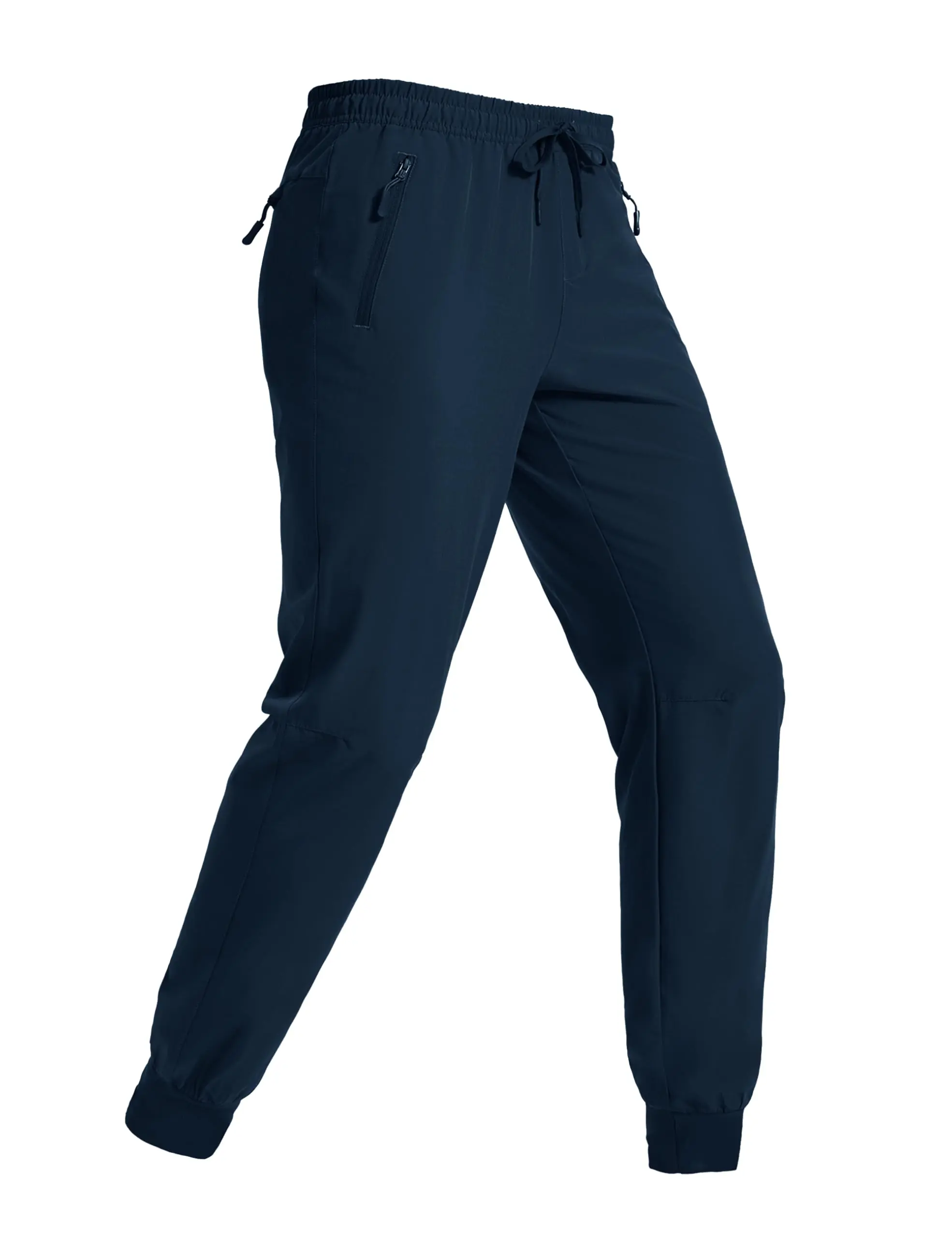 MAGCOMSEN Men's Joggers with Zipper Pockets Lightweight Athletic Track Pants | Water Repellent,Quick Dry,3 Zippered Pockets,4-way stretch fabric