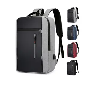 Unisex Reflective Oxford School Bags Daily Women's 15.6 Inch Business Travel USB Laptop Backpacks for Men.