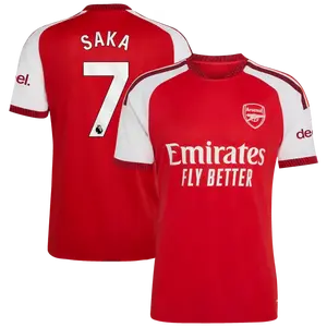 Arsenal Team Saka #7 2026/27 Home Jersey Kit - New Version Premium Soccer Shirt Modern Football Design for Fans, Arsenal Away Short Sleeve Soccer Jersey