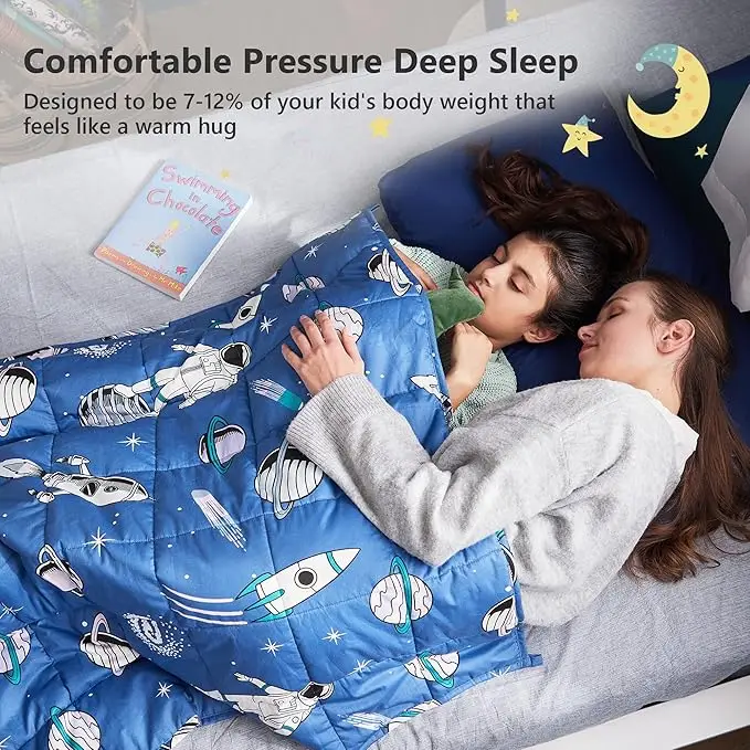 TILLYOU Weighted BlanketsDeeper SleepSuper Soft Heavy Blanket Microfiber Material with Glass Beads100 breathable natural cottonCover Cozy