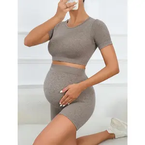 Edge Seamless Maternity Biker Shorts Set