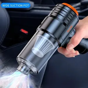 3in1 Cordless Handheld Vacuum – Cyclone Strong Suction for Car/Keyboard/Carpet | Rechargeable LED Cleaner with Dust Collector Household Appliances