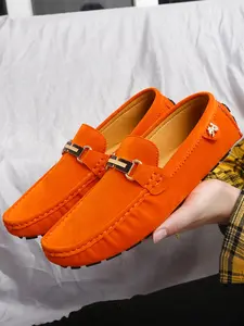 Men's Fashionable Loafers, Slip On Loafers, Casual Comfortable Flat Shoes for Daily Wear, Lightweight Breathable Shoes for All Seasons