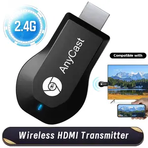Wireless HDMI Transmitter Receiver, 1080P HD Screen Mirroring Dongle, 2.4G WiFi Display Adapter for iPhone/Android/PC/Laptop, Plug & Play Streaming Device for TV/Monitor/Projector, Supports Miracast Airplay DLNA