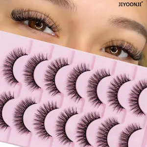 Natural Looking False Eyelashes, 7 Pairs of Long, Fluffy and Lightweight 3D Design, Perfect for Daily Wear and Special Occasions, Ideal for Beginners to Enhance Eye Makeup