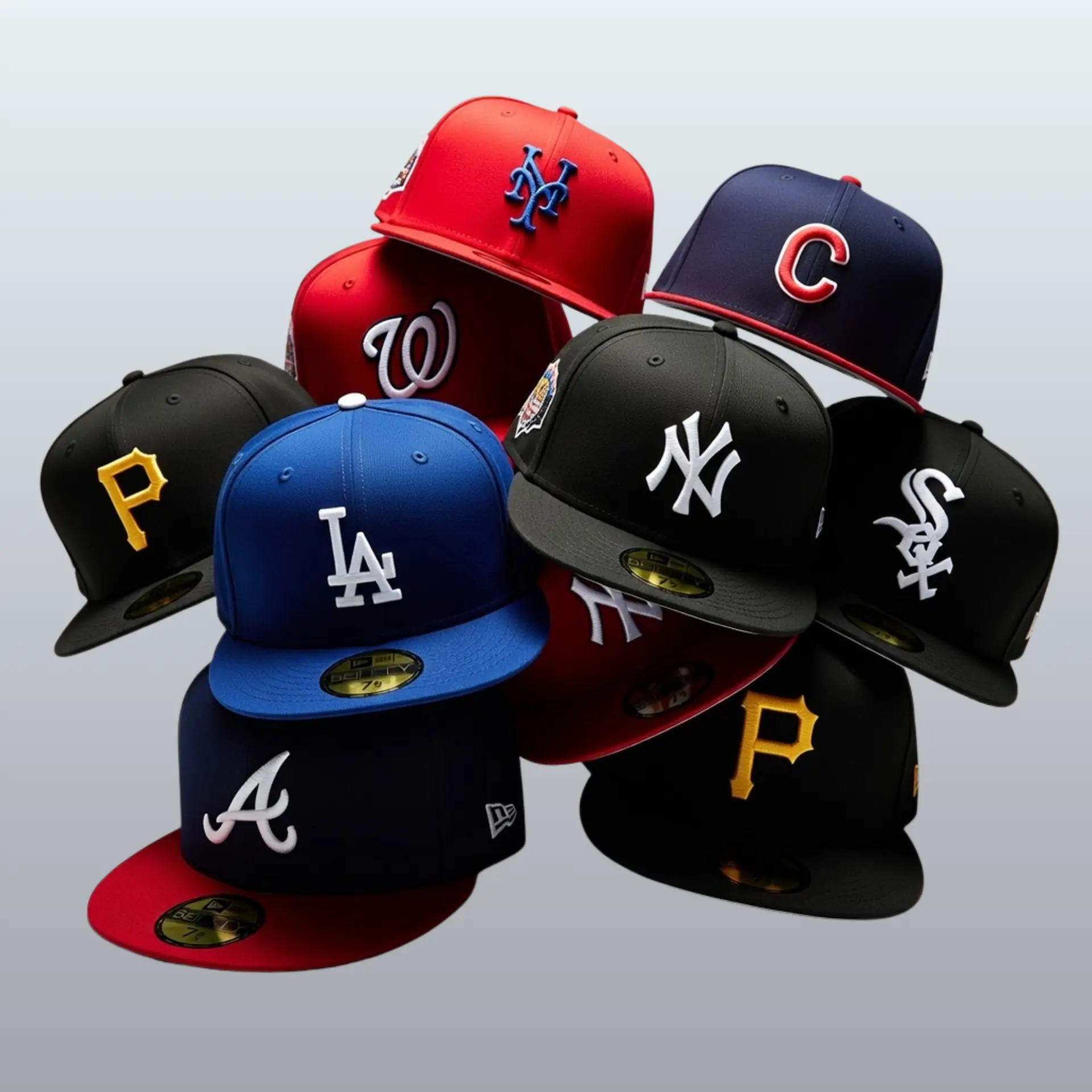 New Era MLB Flat Brim Baseball Cap – LA Dodgers, NY Yankees, White Sox, Cardinals, Braves, Pirates, Guardians & Nationals, Premium Adjustable Snapback Hat, Embroidered Team Graphics, Urban Hip Hop Fashion, Trending USA TikTok 2026 Edition
