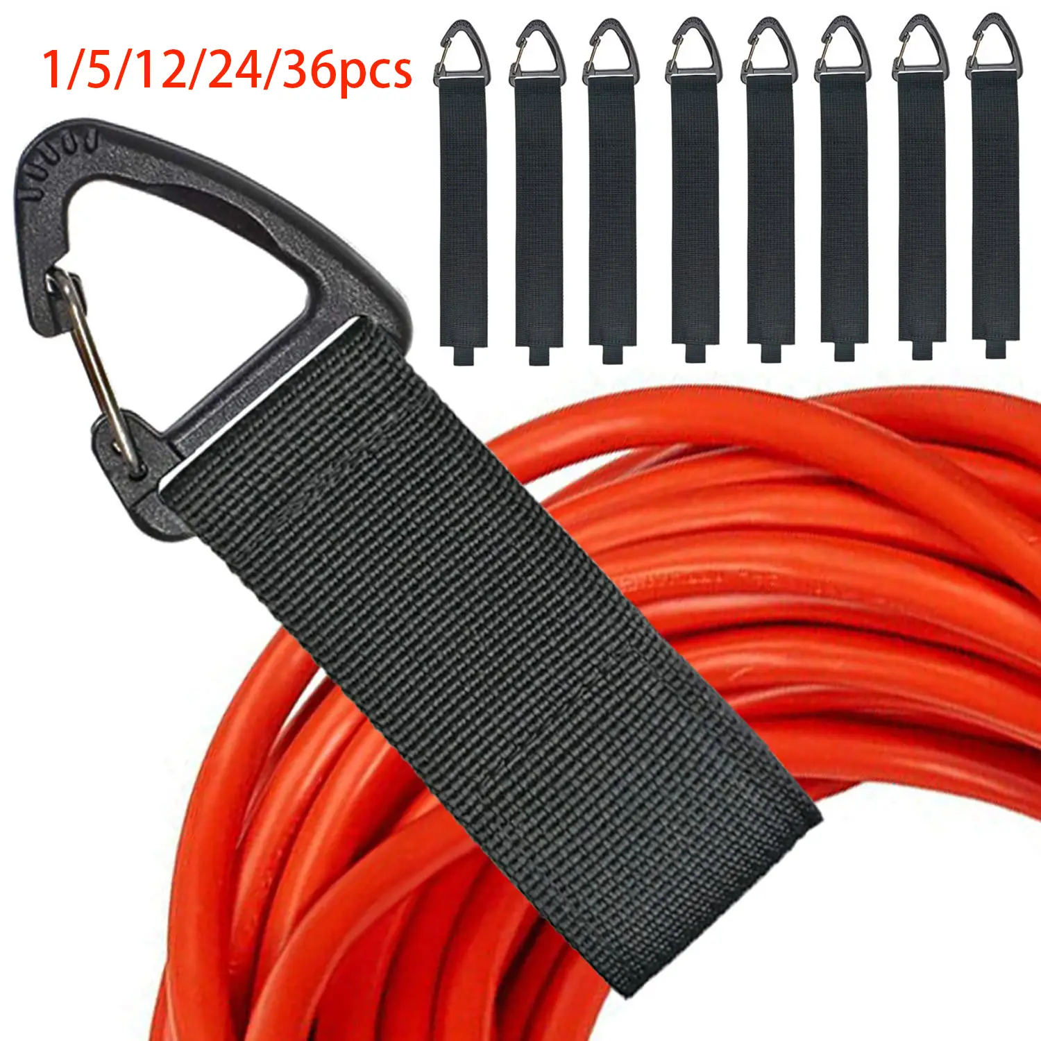 Adjustable Extension Cord Organizer with 3-Axis Lock - Black Durable Polypropylene Cable Fixer, Tool-Free Installation, Suitable for Garage, Workshop, and Home - Extension Cord Holder, Tool Organization and Storage, Cable Organizer, Desk Cable Organizer