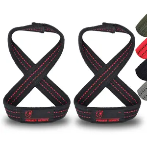 Figure 8 Lifting Strap- Strongman 10-14" Deadlift Straps- True Grip Support & Heavy Duty Wrist Straps For Weightlifting Women Men- Hand Weight Gym Workout