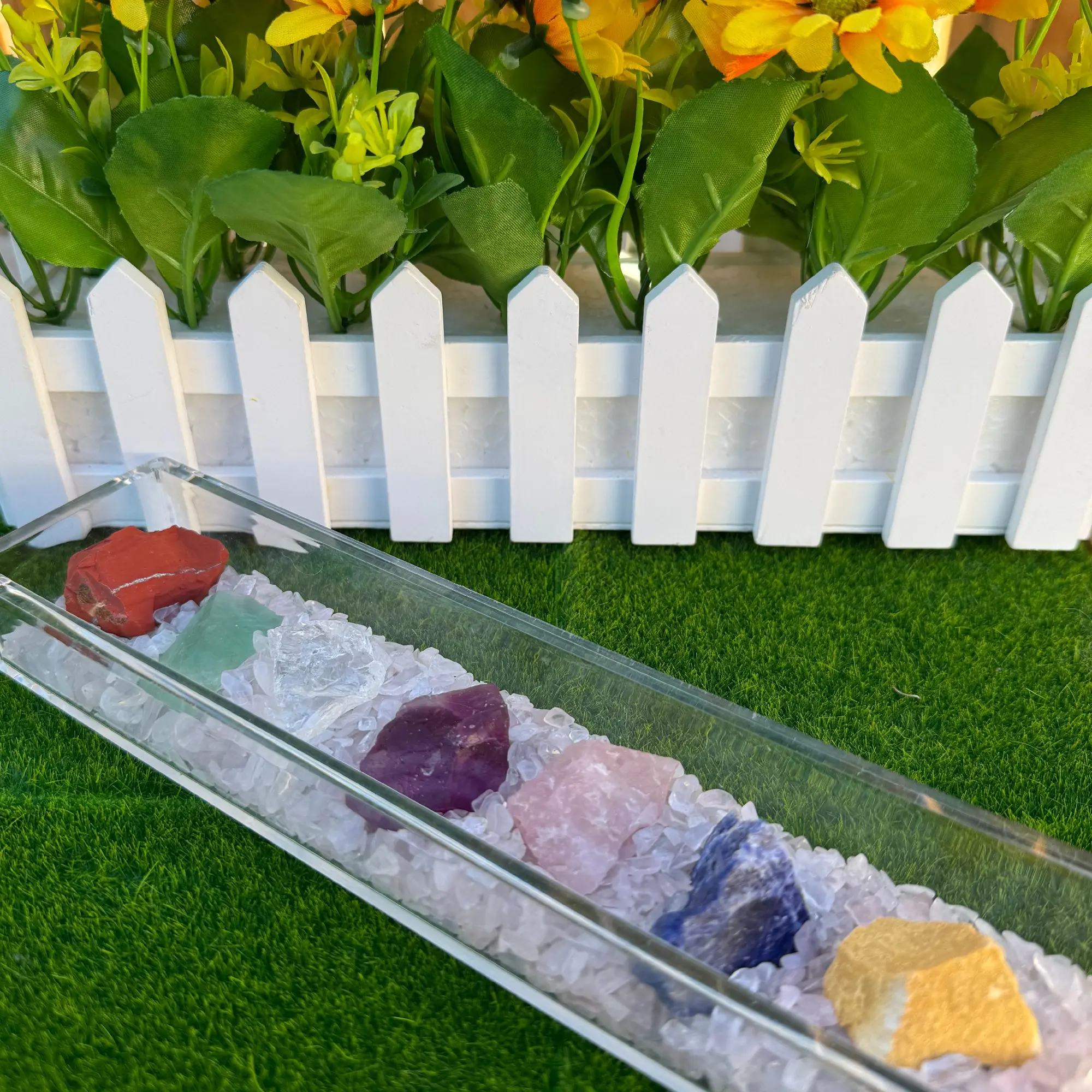 7 Natural Chakra Stones With Rose Quarts Chips and Magnetic Box Crystal Set Seven Chakra (Chakra Stones, Rose Quartz Chips and Magnetic Box) 7 Chakra Crystal 7 Natural Chakra Stones With Rose Quarts Chips and Magnetic Box Crystal Set Seven Chakra Chakra