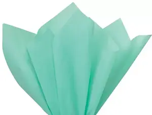 Aqua Blue Premium Colored Tissue Paper Gifts & Crafts 15" x 20", 24pk