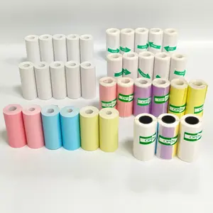 Thermal Printer Paper, 35-Roll Pack Self-Adhesive Colorful Label Paper, Sticky Label, Stickers for Photos, DIY Scrapbooks, Notes, Lists and Memos, Compatible with Portable Printers