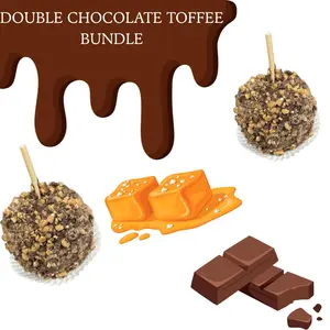 Double Chocolate Toffee 3 Pack Bundle - USA Made Indulgent Snack 12 oz Perfect for Sweet Treats