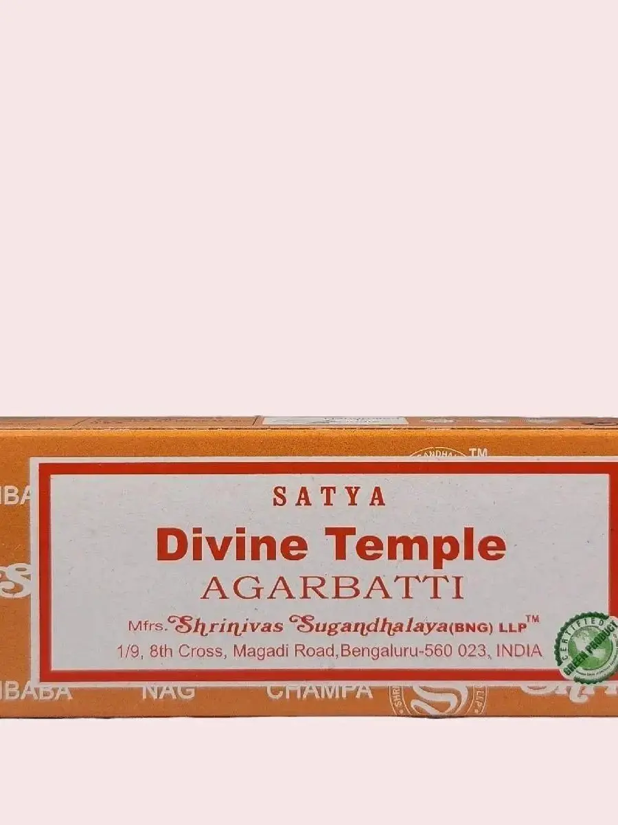 Satya Handmade Devine Temple Lemongrass Incense Sticks - 12-Count Home Fragrance Pack, Natural Hand-Rolled, Aromatherapy Stress Relief, Ideal for Meditation, Yoga Practices, Birthday & Anniversary Gifts (Boxed)