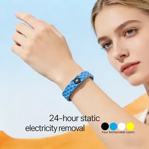 Universal and Durable Silicone Anti Static Wristband Adjustable Lightweight Balance Anion Bracelet Electrostatic Removal Bracelet Daily Wear
