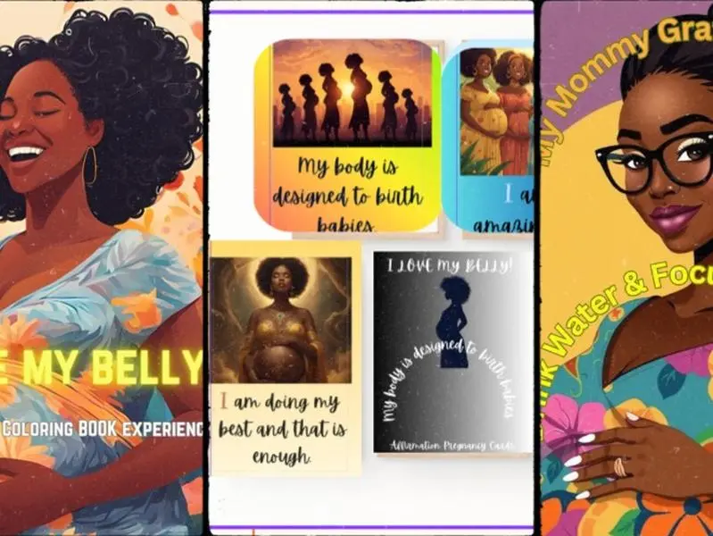 Pregnancy Empowerment Bundle (Pregnancy Affirmation Coloring book, Prenatal Gratitude Journal, & Pregnancy Affirmation Cards)