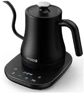 Gooseneck Electric Kettle with Temperature Control,  Auto Shut Off & Boil-Dry Protection, 4Hrs Keeping Warm, Stainless Steel Inner, Matte Black