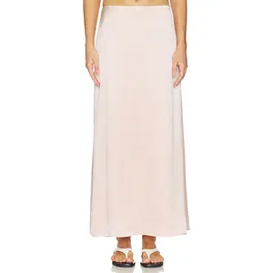 SRG Sutton Silk Skirt in Dusty Rose