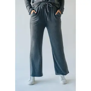 The Newark Textured Knit Pant in Charcoal