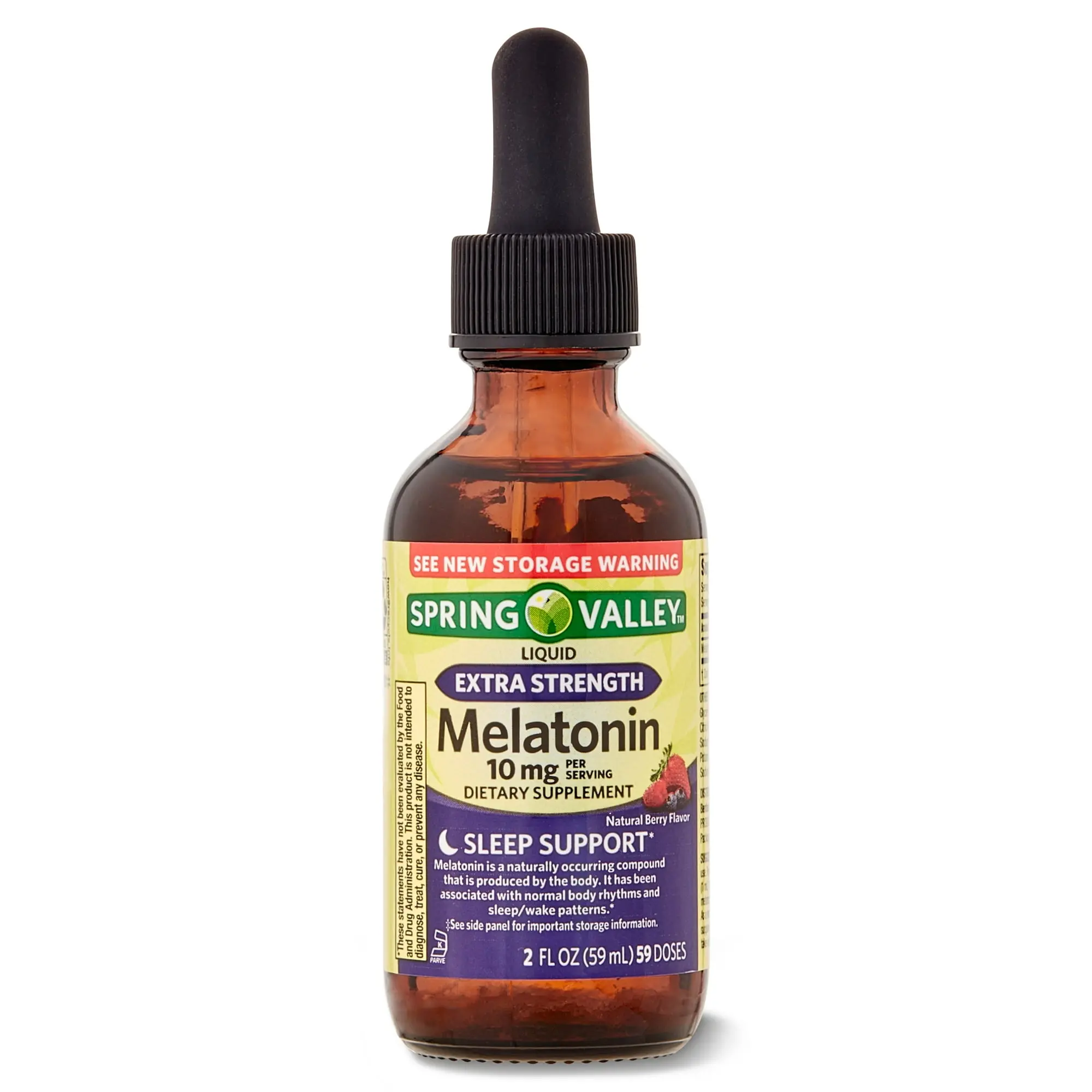 Spring Valley Liquid Melatonin Dietary Supplement 10mg 2 fl oz - Healthcare & Fitness Supplement for Sleep Support & Relaxation Benefits