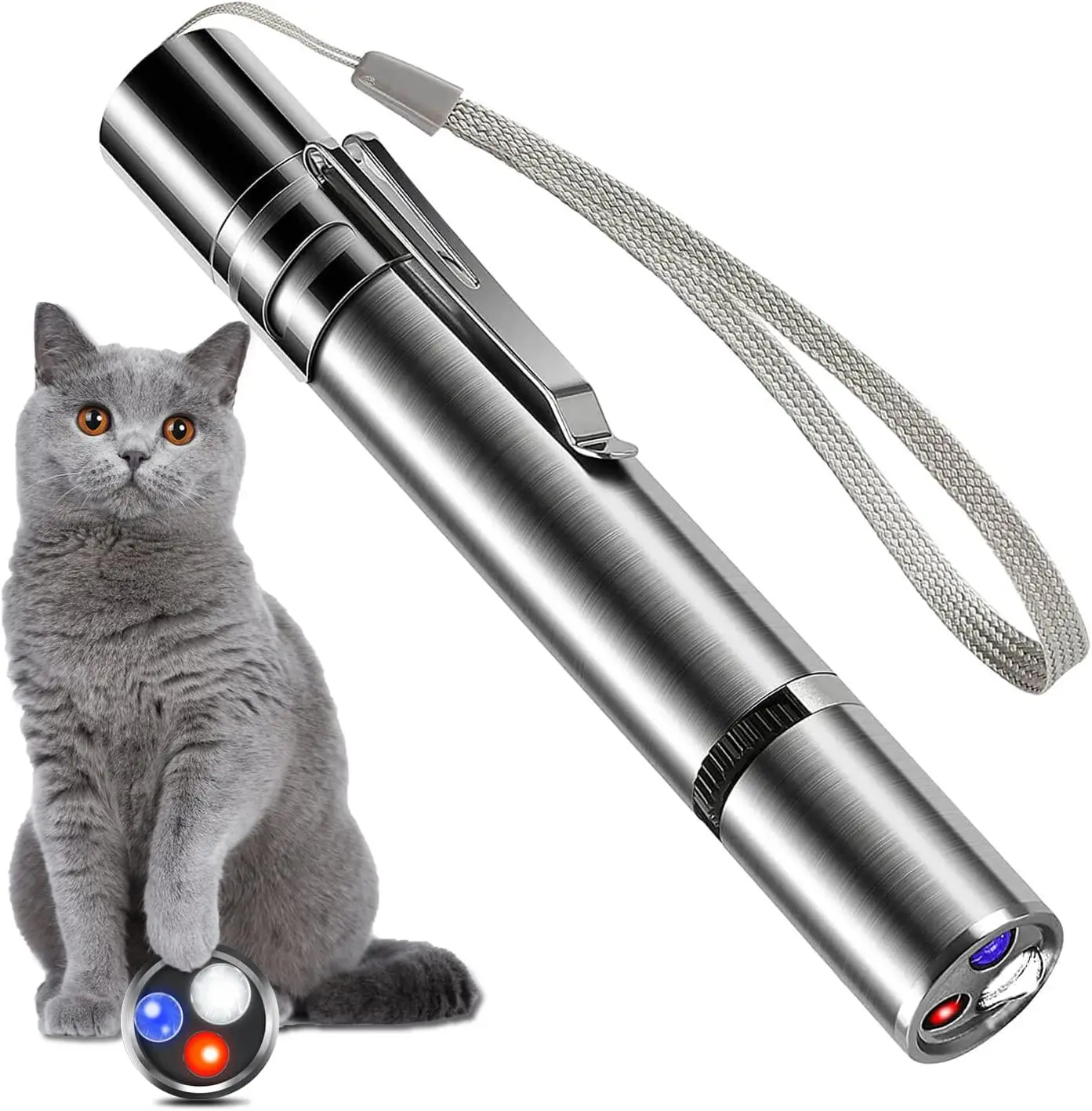 1 Pack Laser Pointer Cat Toy, Cat Toys Interactive for Indoor Cats, Cat Laser Toy Rechargeable, Interactive Cat Toys for Indoor Cats, Laser Pointer fo
