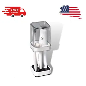 Toothbrush Holder with Cup/Cover Contains 3 Slots