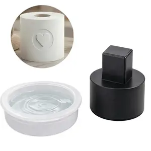 Toilet Paper Stamp Seal Press Heart Shape Embosser with Water Reservoir – 1.18" Compact Bathroom Accessory for Hosts, Hotels, Home Staging & Guest Bathroom Decor
