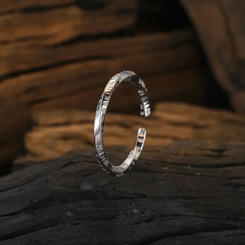 Unisex Silver Möbius Strip Ring - Handmade Punk Gothic Open Band Mobius Loop, Fashion Costume Jewelry for Lovers, Gift Ideas