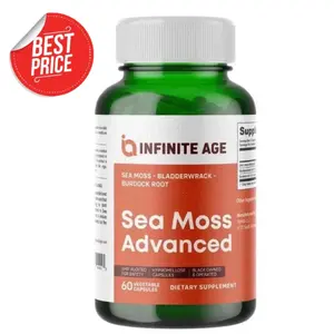Sea Moss Advanced Superfood Capsules, 60 Count - High-Potency, Vegan, Made in The USA - Irish Seamoss, Bladderwrack, Burdock Root - Overall Health, Immunity Support