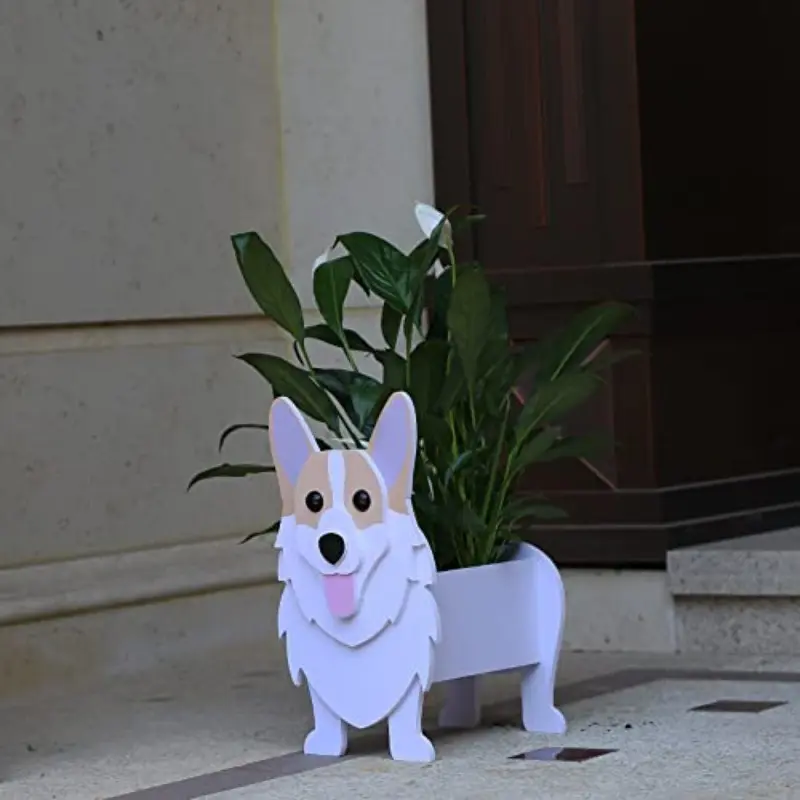 Pet Dog Flower Pot Planter, Garden Home Decor Item, Courtyard Ornament, Stylish Floral Vase for Pets & Plants, Perfect Gift Idea