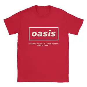 Hot! Oasis Live Better 1994 Red T-Shirt All Colors, Gift for Women Men, Made In USA, US Size S-6XL, 100% cotton, Classic Fit, Unisex T-Shirt