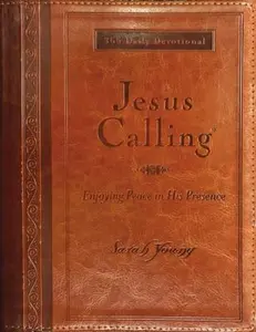USED-Jesus Calling, Large Text Brown Leathersoft, with Full Scriptures: Enjoying Peace in His Presence (a 365-Day Devotional) by Young, Sarah (Imitation Leather)