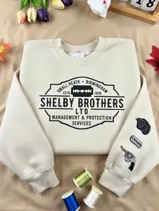 Peaky Blinders Tommy Shelby embroidered sweatshirt, Vintage TV Series Fan Gift, Movie Vintage Style