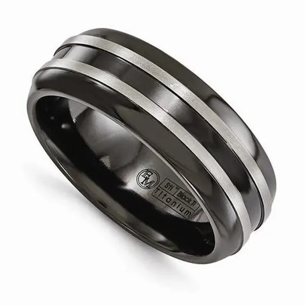 Edward Mirell Titanium Black Ti Ring - 8mm