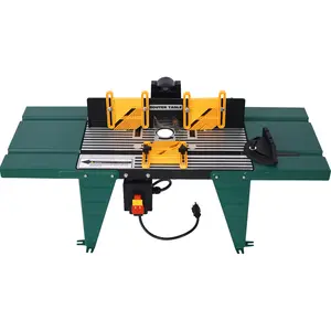DONEXT Heavy Duty Industrial Cutting Electric Benchtop Router Table 200W with Extension Tables & Precise Miter Gauge for Woodworking Portable Power Tools