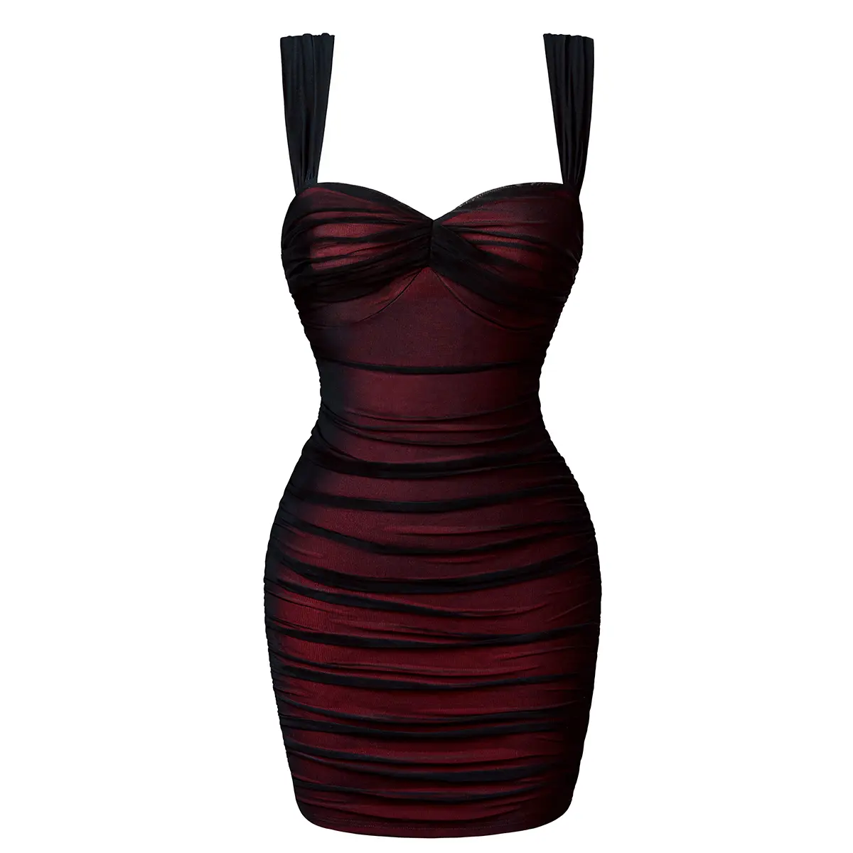 HYZ Women's Summer Sexy Bodycon Sleeveless Tank Straps Mesh Ruched Mini Party Dress HYZ Women's Summer Sexy Bodycon Sleeveless Tank Straps Mesh Ruched Mini Party Dress