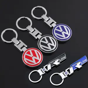 Volkswagen Badge Keychain Pendant Car Keyring Accessories For VW GTI Polo Golf Passat Tiguan Arteon Touareg CC Taigo Caddy Jetta T-ROC Beetle Sharan Touran Scirocco