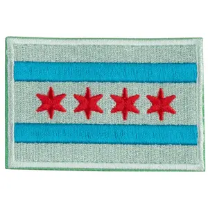 Chicago Flag Glue Patch