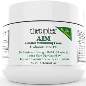Theraplex AIM Anti-Itch Cream 3oz - Moisturizes, Relieves Itching, Rashes & Flare Ups