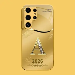 Suitable for [Galaxy S25 Ultra] high-end phone case🤩，choose from 26 letters of the English alphabet, each with an exquisite auspicious cloud pattern to bring you good luck YM99