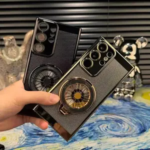 Ultra-Thin Electroplated Honeycomb Heat-Dissipating Gyro Mount Full-Cover Phone Case Cover for Samsung S Series