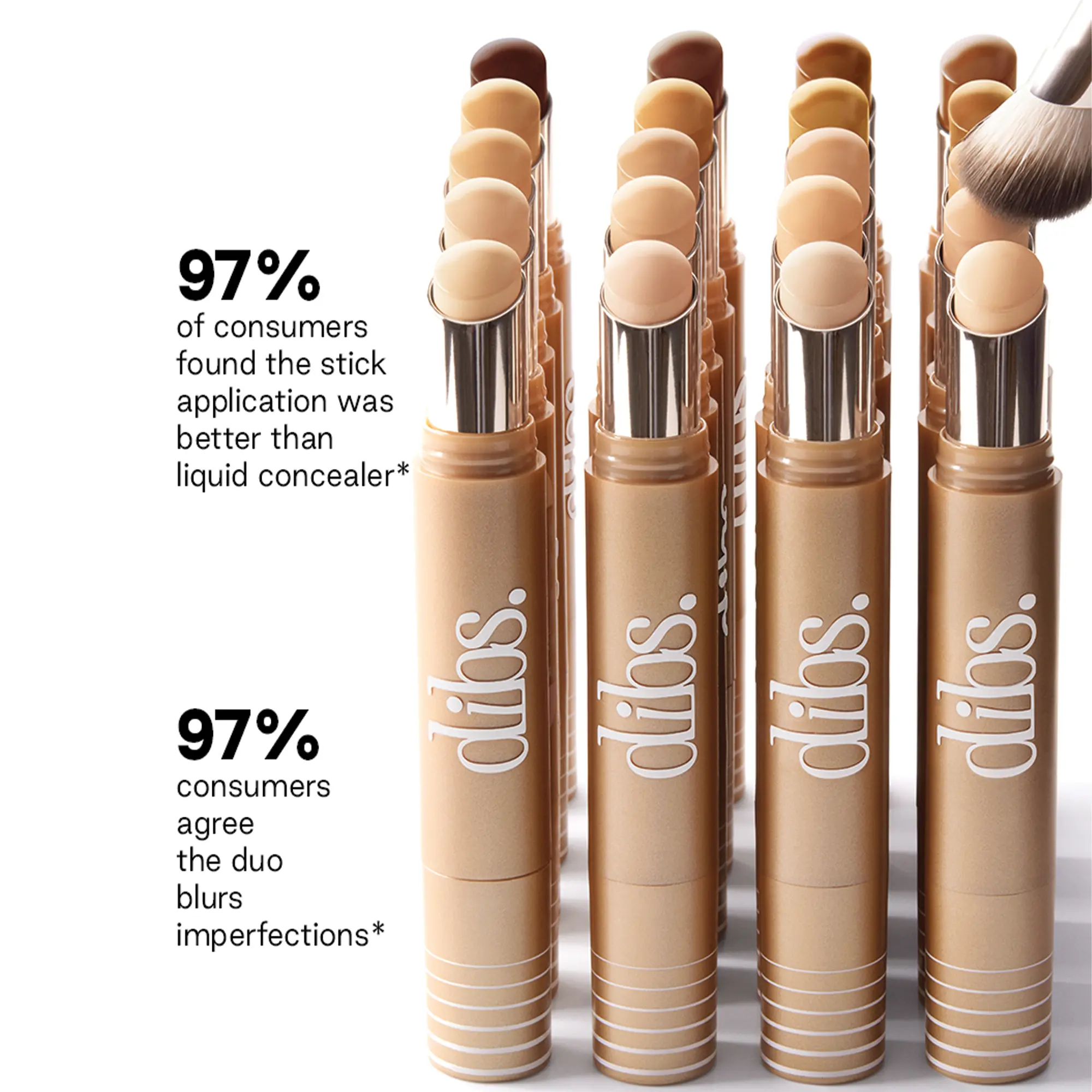 DIBS Beauty The Edit Essentials - The Edit Stick Brightener & Concealer Duo + Duo Brush Conceal DIBS Beauty The Edit Essentials - The Edit Stick Brightener & Concealer Duo + Duo Brush Conceal