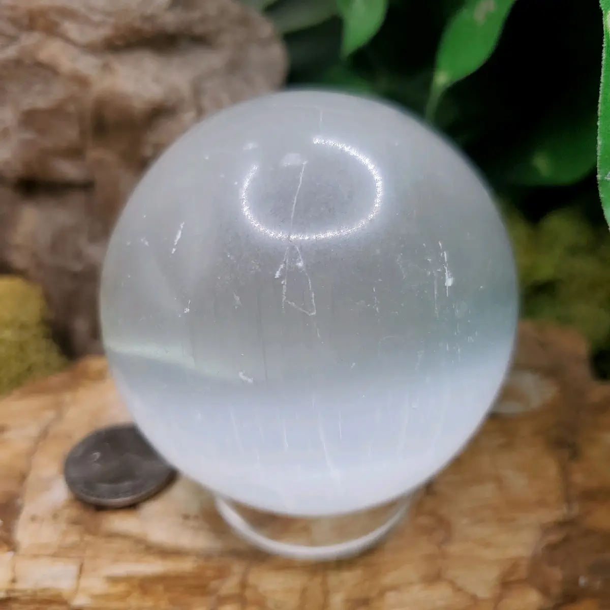 Optical Selenite Sphere - 65mm