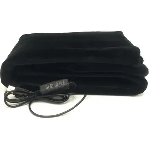 USB Heated Blanket/Shawl/Throws, 35"X23" Flannel Heating Cushion Pad Blanket for All Occasions Including Outdoor - 3 Heat Settings and 3-Hour Auto-Off (Dar
