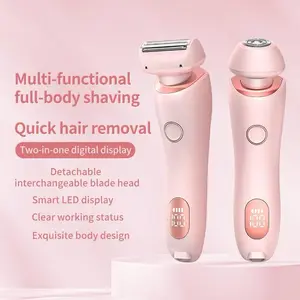 TAZTIR Electric Razors Shaver For Women,2-In-1 Women's Electric Shaver, Bikini Rechargeable Electric Hair Remover For Facial, Leg, Arm, Body, Armpit Hair Trimming Electric Shaver, Rechargeable Hair Trimmer, Replaceable Head, Valentine's Day Gift Smoothsha