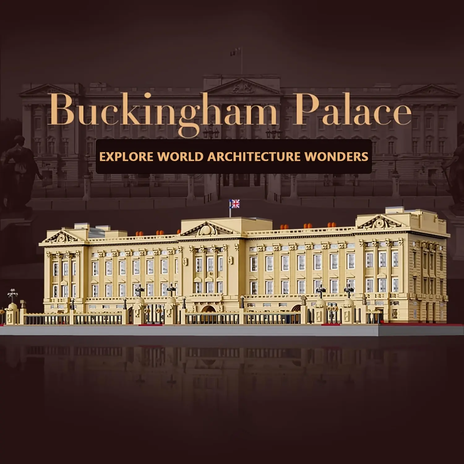 Premium Buckingham Palace Architectural Building Block Set - 5604 Bricks, High-Simulation World Renowned Landmark Model, Luxury Home Ornament, Unisex 12+ Festive Gift w/Collector’s Gift Box, Full-Color Instruction Manual