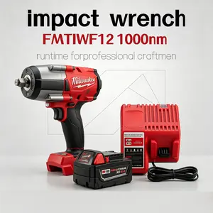 Milwaukee  FMTIWF12  1000Nm  High-Torque Impact Drill Tool Kit, 1/2" Brushless Impact Wrench,  Grip Tools for Auto Repair, Maintenance, Tool Box & Garage Use