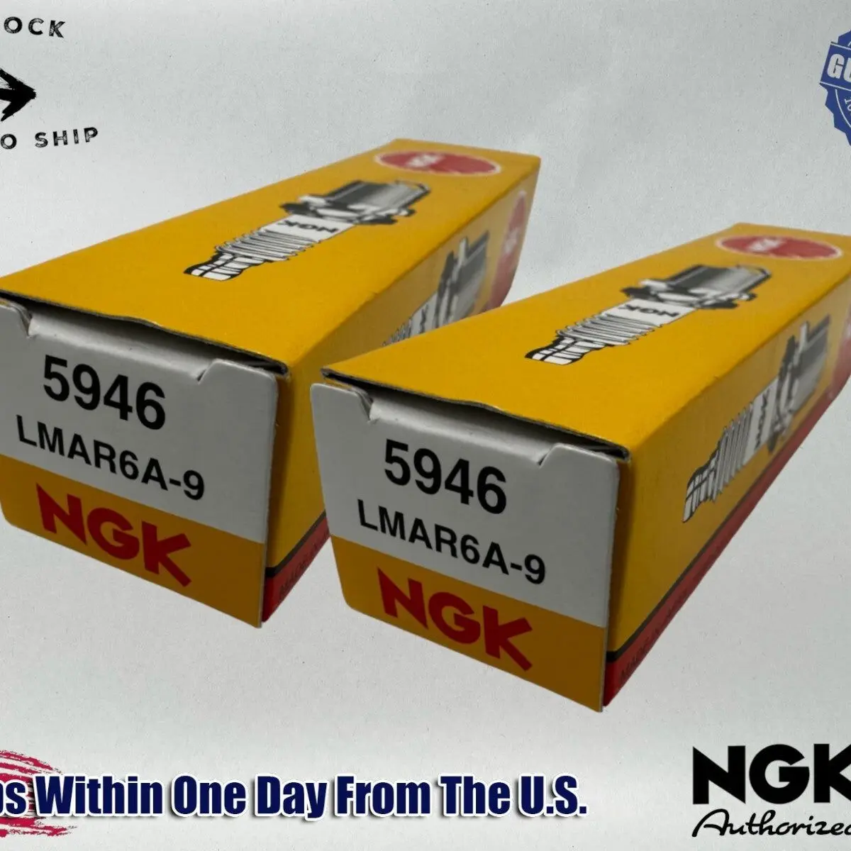 NGK Genuine OEM Authentic Spark Plugs LMAR6A-9 - 2 PACK