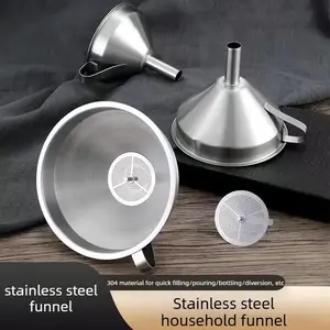 Thickened stainless steel wine strainer with small diameter for pouring oil, suitable for household kitchens and various old-style applications.